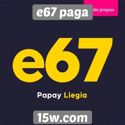 Plataforma e67 paga apresenta promoções atraentes